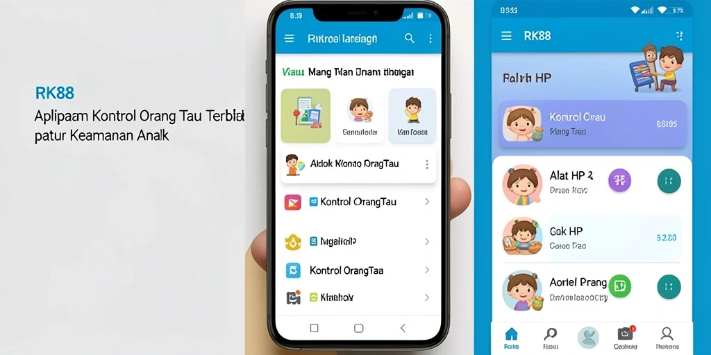 Tampilan antarmuka RK88 untuk kontrol orang tua yang intuitif.