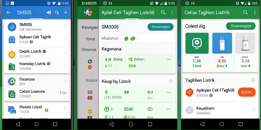 Antarmuka pengguna SM605 yang sederhana dan informatif.