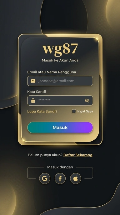 Tampilan halaman login wg87